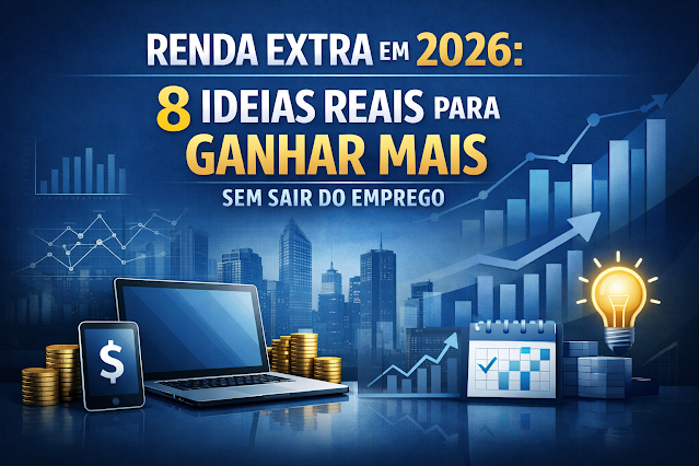 95% dos brasileiros dizem precisar complementar a renda. Se você é um deles, estas 8 ideias são reais, acessíveis e podem ser começadas ainda este mês.  Por Marcelo Alves de Araújo Vieira · maio 2026 · 7 min de leitura Uma pesquisa recente revelou um número impressionante: 95% dos brasileiros dizem precisar complementar a renda — e entre esses, 60% já tentaram sem sucesso. O problema, na maioria das vezes, não é falta de vontade. É falta de informação sobre por onde começar de verdade.  Este artigo não traz fórmulas mágicas nem esquemas duvidosos. Traz 8 ideias concretas, testadas, que podem ser executadas paralelamente ao emprego principal — sem precisar pedir demissão, sem investimento inicial alto e sem promessas irreais.  "A renda extra não é luxo. Em 2026, com 80% das famílias endividadas, ela pode ser a diferença entre afundar e respirar." 1 Freelancer na sua área de atuação Ganho: alto Tempo: médio Início: rápido A ideia mais subestimada e mais rentável ao mesmo tempo. Se você trabalha com design, redação, contabilidade, TI, jurídico, marketing ou qualquer outra área profissional, já tem uma habilidade que outras pessoas e empresas pagam para ter — sem precisar contratar alguém em tempo integral.  Plataformas como 99Freelas, Workana e GetNinjas conectam profissionais a clientes em minutos. Um contador pode ganhar R$ 150 a R$ 400 por declaração de IR. Um redator, R$ 80 a R$ 300 por artigo. Um designer, R$ 200 a R$ 800 por identidade visual.  ✅ Por onde começar Crie um perfil completo no 99Freelas ou Workana hoje. Liste suas habilidades, adicione exemplos de trabalhos anteriores e defina um preço inicial competitivo. Os primeiros clientes constroem a reputação — depois, os preços sobem. 2 Vender produtos no Mercado Livre ou Shopee Ganho: médio a alto Tempo: médio Início: rápido O comércio online no Brasil continua a crescer — e a barreira de entrada nunca foi tão baixa. Você pode começar vendendo itens que não usa mais em casa, fazer dropshipping (vender sem estoque) ou comprar produtos no atacado e revender com margem.  Muitos vendedores começam revendendo produtos de nicho — artigos religiosos, peças para carros antigos, acessórios para pets — e chegam a R$ 3.000 a R$ 8.000 mensais em poucos meses. O segredo é escolher um nicho com pouca concorrência e boa margem.  ✅ Por onde começar Faça um inventário de tudo que não usa em casa e liste no Mercado Livre. Use esse dinheiro inicial para comprar o primeiro lote de produtos para revenda. Comece pequeno, aprenda o processo, depois escale. 3 Dar aulas particulares ou online Ganho: médio Tempo: baixo Início: imediato Se você domina bem qualquer matéria — matemática, inglês, português, física, violão, culinária, Excel — há alguém disposto a pagar para aprender com você. As aulas particulares presenciais pagam entre R$ 50 e R$ 150 por hora. Online, a escala é maior: uma aula gravada pode ser vendida centenas de vezes.  Plataformas como a Superprof, Preply (para idiomas) e Hotmart (para cursos gravados) facilitam o processo. Um professor de inglês com boas avaliações na Preply consegue R$ 50 a R$ 120 por hora, com horário totalmente flexível.  ✅ Por onde começar Cadastre-se na Superprof gratuitamente e ofereça as primeiras aulas com desconto para construir avaliações. Depois de 5 a 10 avaliações positivas, aumente o preço e a procura vem naturalmente. 4 Criar conteúdo no YouTube ou Instagram Ganho: baixo no início, alto depois Tempo: alto Início: imediato Esta é a ideia que mais demora a dar retorno — mas também a que tem maior potencial de longo prazo. Criadores de conteúdo sobre finanças, saúde, culinária, carros ou qualquer nicho específico monetizam via AdSense, parcerias, produtos digitais e afiliados.  A chave em 2026 não é ter milhões de seguidores. É ter uma audiência pequena mas muito engajada num nicho específico. Um canal com 10 mil inscritos num nicho rentável pode gerar R$ 2.000 a R$ 5.000 por mês com as fontes certas de monetização.  ✅ Por onde começar Escolha um tema que você já conhece bem e que tem público no Brasil. Grave os primeiros 10 vídeos com o celular — qualidade de conteúdo importa mais do que qualidade de imagem no início. Consistência é tudo. 5 Aluguel de bens pelo aplicativo Ganho: médio Tempo: baixo Início: rápido Tem um carro parado? Um quarto vazio? Uma câmera fotográfica que só usa nas férias? Em 2026, praticamente tudo pode ser alugado por aplicativo. O Airbnb para quartos e imóveis, a Movida Peer-to-Peer para carros e plataformas de aluguel de equipamentos estão a crescer rapidamente no Brasil.  Um quarto alugado no Airbnb numa cidade média pode gerar entre R$ 800 e R$ 2.500 por mês. Um carro alugado nos fins de semana, entre R$ 400 e R$ 1.200. São bens que já existem — e que podem gerar renda enquanto você trabalha.  ✅ Por onde começar Avalie o que possui e não usa com frequência. Crie um perfil no Airbnb ou pesquise plataformas de aluguel de equipamentos na sua cidade. Capriche nas fotos e na descrição — são elas que vendem. 6 Programa de afiliados Ganho: variável Tempo: baixo após setup Início: rápido O marketing de afiliados é simples: você indica produtos ou serviços de terceiros e recebe uma comissão por cada venda realizada através do seu link. Não precisa criar produto, não precisa gerir estoque, não precisa atender clientes.  Plataformas como Hotmart, Monetizze e Amazon Afiliados oferecem comissões de 5% a 80% por venda. Quem tem um blog, canal no YouTube ou uma boa base de seguidores nas redes sociais tem vantagem — mas não é obrigatório. Grupos de WhatsApp e Telegram também funcionam muito bem para nichos específicos.  ✅ Por onde começar Cadastre-se gratuitamente na Hotmart como afiliado. Escolha produtos com boa avaliação num nicho que conhece. Compartilhe o link com contexto útil — nunca spam — e acompanhe os resultados. 7 Serviços locais — o mercado que a internet esqueceu Ganho: médio a alto Tempo: flexível Início: imediato Enquanto todo mundo corre para o digital, existe uma enorme demanda por serviços locais simples: pequenos reparos em casa, jardinagem, passear com cães, limpeza de pós-obra, montagem de móveis, lavagem de carros ao domicílio. São serviços com pouca oferta e boa remuneração.  Um lavador de carros ao domicílio em São Paulo ou no Rio cobra entre R$ 80 e R$ 200 por carro. Um passeador de cães, R$ 30 a R$ 80 por passeio. Quem faz 3 a 4 serviços por dia, nos fins de semana, pode somar R$ 1.500 a R$ 2.500 mensais extras.  ✅ Por onde começar Divulgue o serviço em grupos de WhatsApp do bairro, no Facebook Marketplace e no GetNinjas. As primeiras indicações vêm dos vizinhos — peça avaliações e use-as para atrair mais clientes. 8 Participar de pesquisas e testes remunerados Ganho: baixo a médio Tempo: baixíssimo Início: imediato Não vai enriquecer com isso — mas é dinheiro real sem esforço significativo. Empresas pagam para consumidores testarem produtos, responderem pesquisas de mercado ou avaliarem interfaces de aplicativos. Plataformas como Toloka, UserTesting e Respondent.io pagam entre R$ 15 e R$ 150 por sessão, dependendo do tipo de tarefa.  É uma boa opção para quem tem pouco tempo disponível e quer um complemento pequeno mas consistente — ideal para usar nos intervalos do trabalho ou antes de dormir.  ✅ Por onde começar Cadastre-se na Toloka (disponível no Brasil) e na UserTesting. Complete o perfil com atenção — quanto mais completo, mais tarefas aparecem disponíveis para você. Qual ideia escolher? Depende de três fatores: o tempo que tem disponível, as habilidades que já possui e quanto precisa ganhar no curto prazo. Use este guia rápido:  Precisa de dinheiro rápido Serviços locais, freelancer na sua área ou vender itens em casa. Tem pouco tempo disponível Afiliados, aluguel de bens ou pesquisas remuneradas. Quer construir algo duradouro Conteúdo digital, curso online ou loja no Mercado Livre. Tem uma habilidade específica Freelancer ou aulas particulares — é onde a remuneração é mais alta. ⚠️ Atenção: cuidado com promessas de enriquecimento rápido Em 2026, proliferam esquemas que prometem R$ 5.000 por semana trabalhando duas horas por dia. Nenhum deles funciona — ou escondem custos iniciais altos, ou são pirâmides disfarçadas, ou dependem de recrutar outras pessoas. Renda extra real exige trabalho real. Não há atalho — mas há caminhos mais curtos do que outros. "A melhor renda extra é aquela que você consegue manter por meses — não a que promete mais na propaganda."