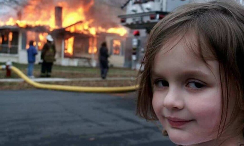 Meme "Disaster Girl" vendido recentemente como NFT Meme "Disaster Girl" vendido recentemente como NFT
