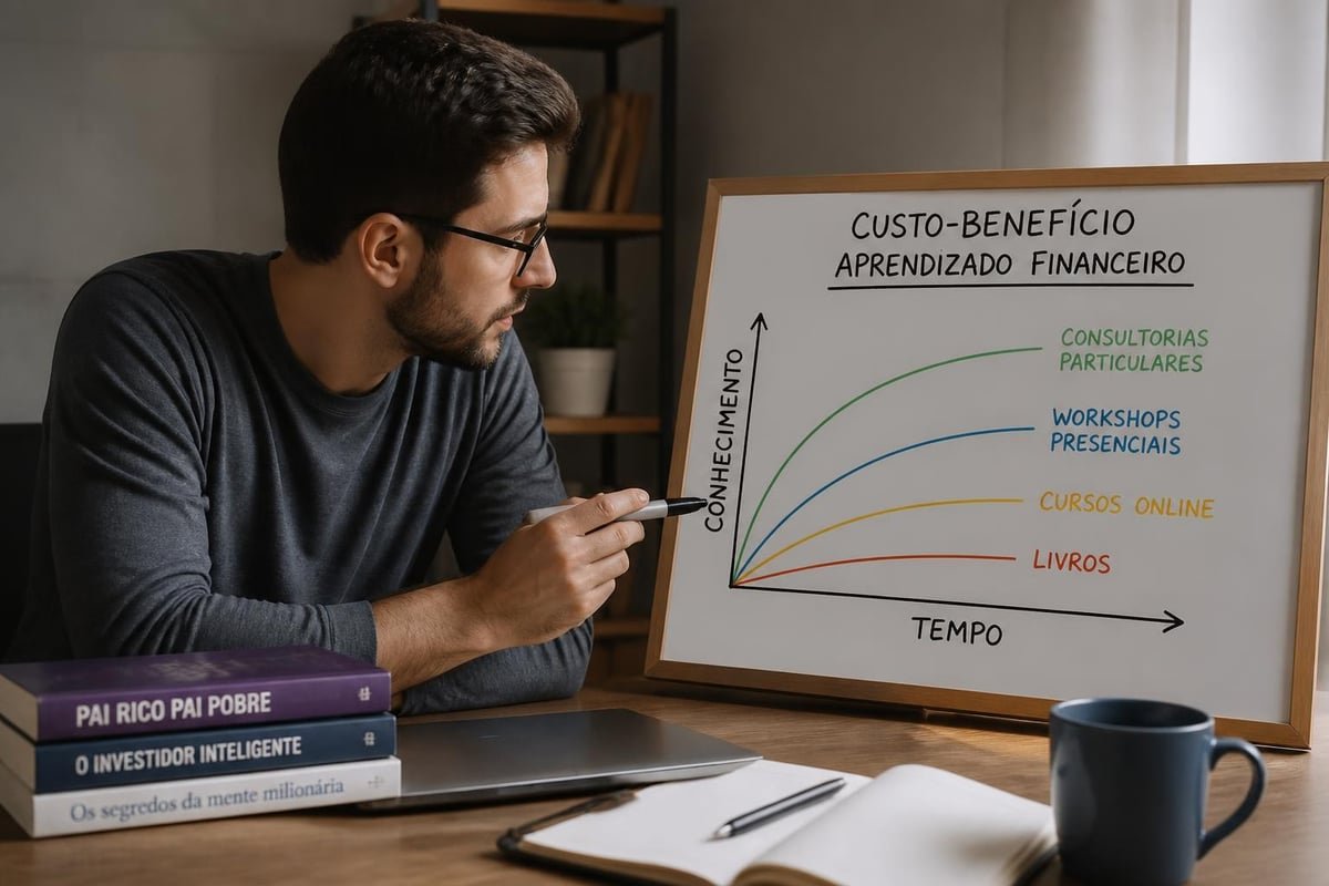 Comparação de investimento em educação financeira