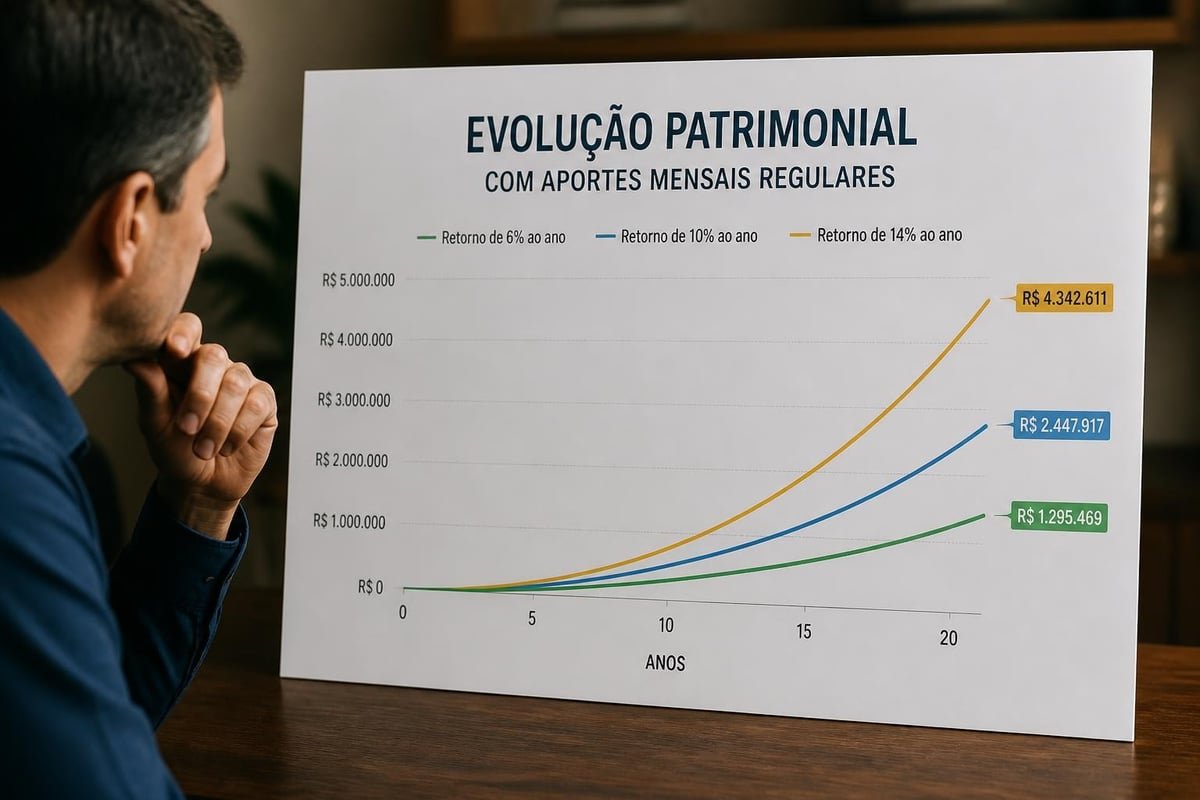 Crescimento patrimônio aportes