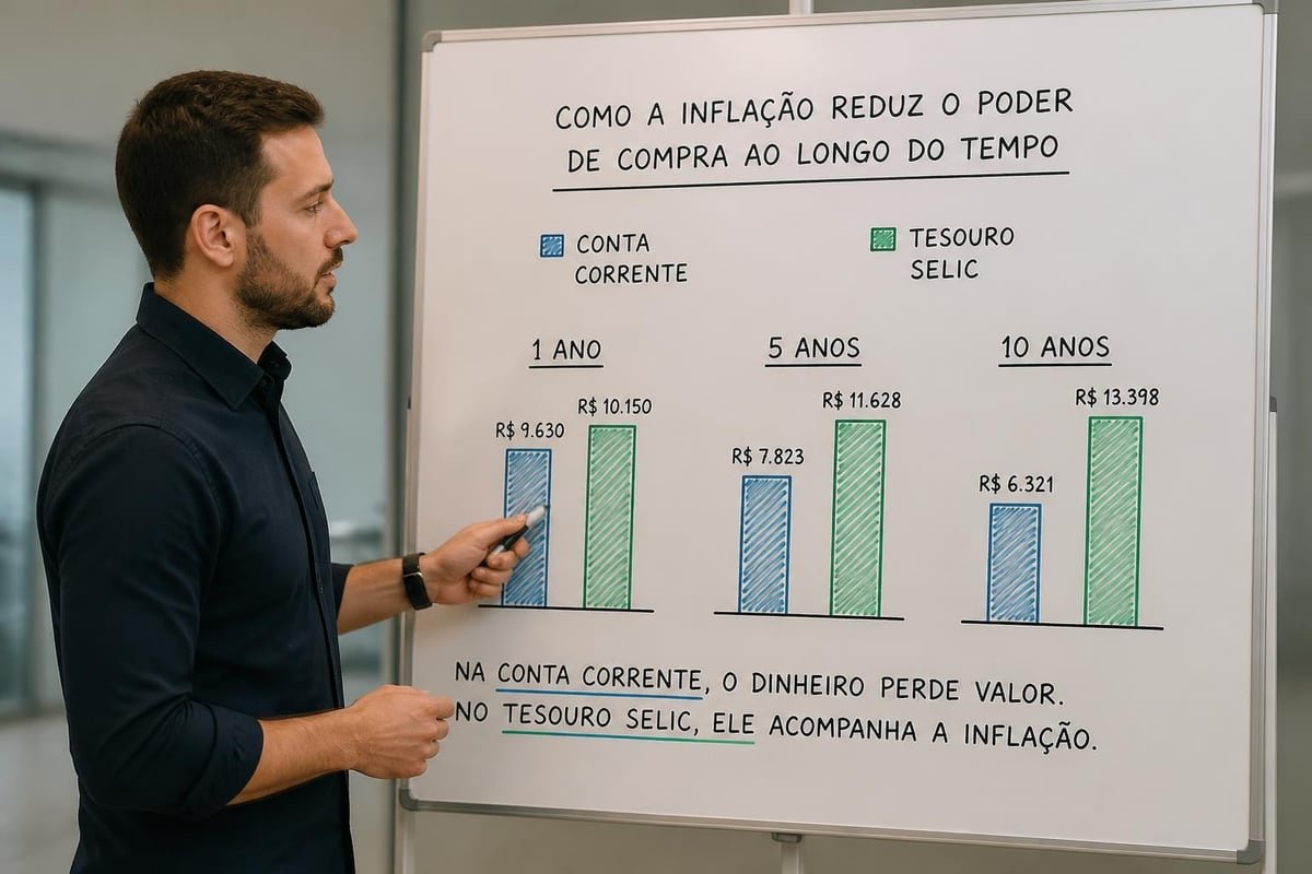 Impacto da inflação no dinheiro parado