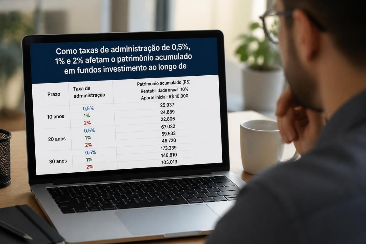 Impacto de taxas em fundos