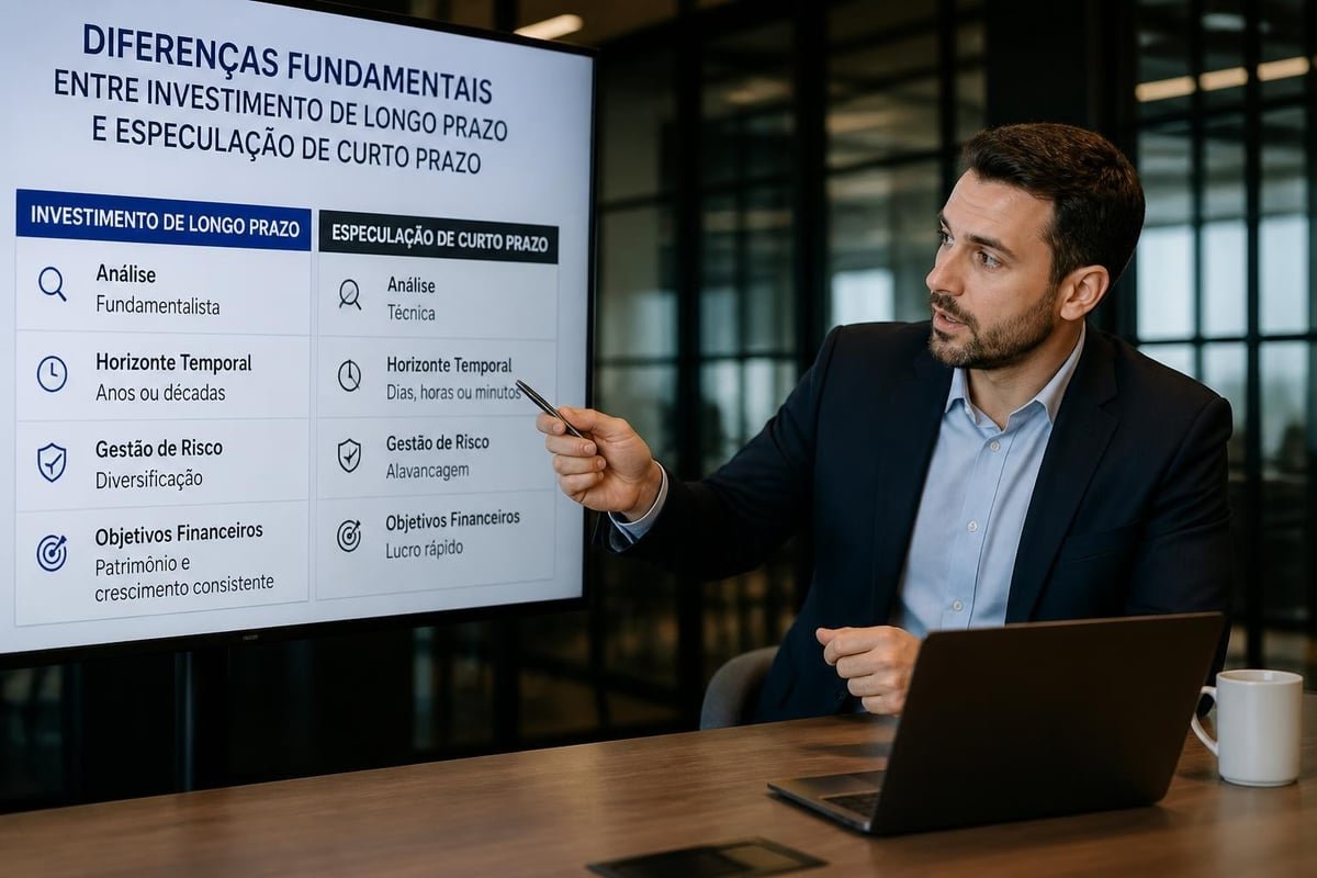 Comparação investimento e especulação